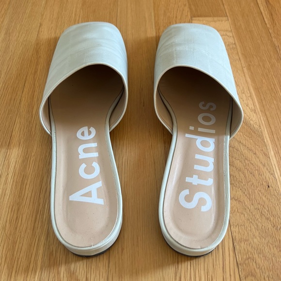 Acne Studios Tessey Eel Mule Flats in Light Blue Size 40 - Picture 4 of 5